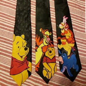 Mens Ties. Set of 3. Winnie the Pooh